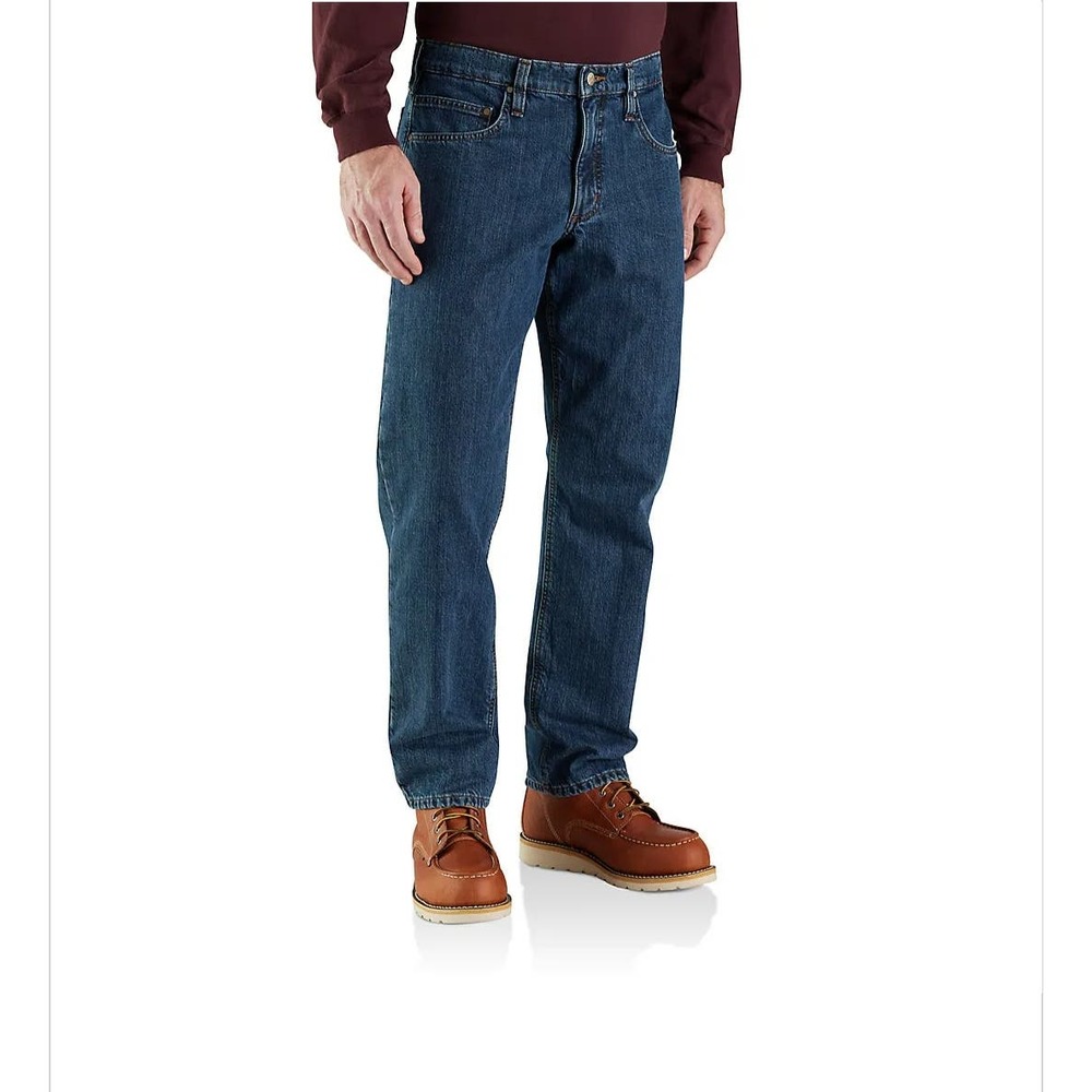 Carhartt Mens Relaxed Flannel Lined Jeans Sz.36X34 Pre-owned